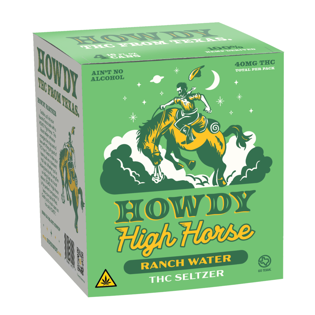 HOWDY High Horse 10mg THC Ranch Water 4-Pack