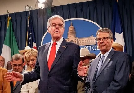 Lt. Gov. Dan Patrick at a Capitol press conference on THC legislation