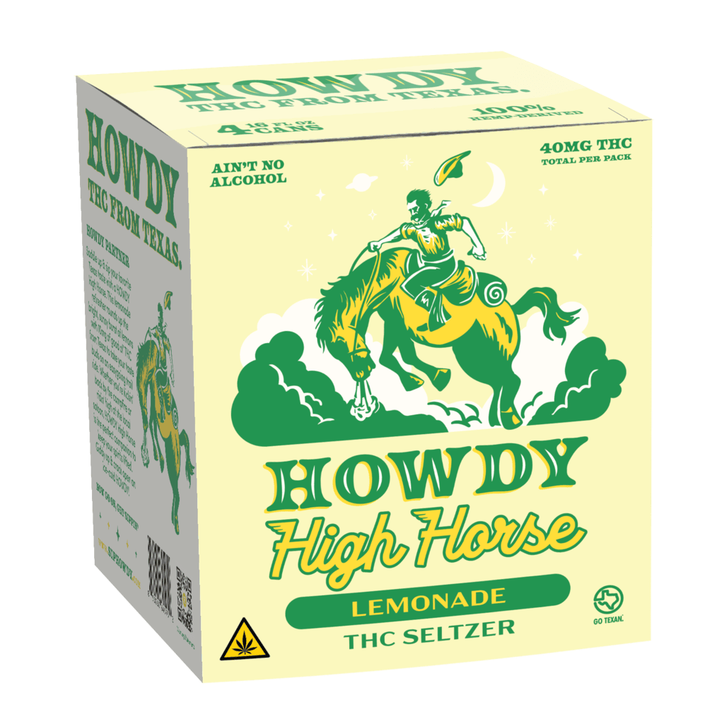 HOWDY High Horse 10mg THC Lemonade 4 Pack | SipHowdy.com HOWDY High Horse 10mg THC Lemonade 4 Pack | SipHowdy.com